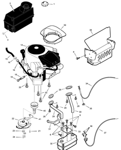 Engine Mount Assembly Diagram and Parts List for 465618X48A 2003 Briggs and Stratton Lawn Tractor
